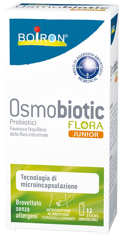 OSMOBIOTIC FLORA JUNIOR 12 STICKS OROSOLUBILI - Farmacia Artemisia di Montecuollo Dott. Angelo snc