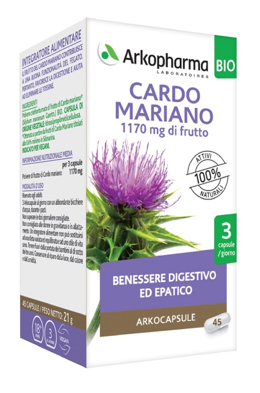ARKO CAPSULE CARDO MARIANO 45 CAPSULE BIO - Farmacia Artemisia di Montecuollo Dott. Angelo snc