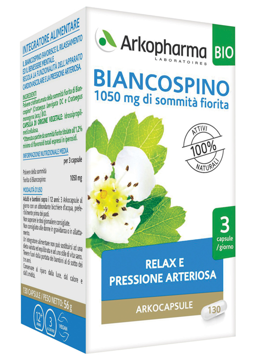 ARKO CAPSULE BIANCOSPINO BIO 45 CAPSULE - Farmacia Artemisia di Montecuollo Dott. Angelo snc