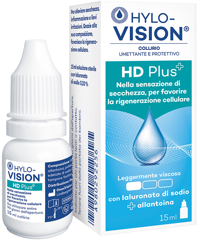 HYLOVISION HD PLUS COLLIRIO UMETTANTE E PROTETTIVO 15 ML - Farmacia Artemisia di Montecuollo Dott. Angelo snc