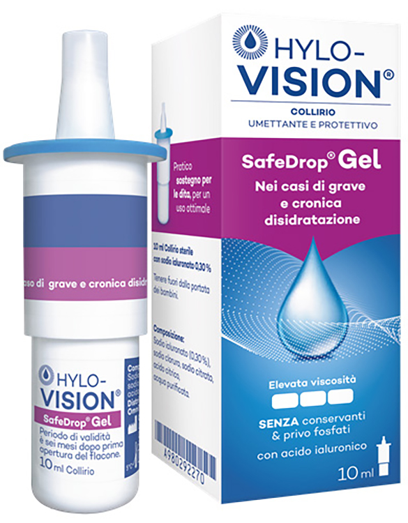 HYLOVISION SAFE DROP GEL 0,3% COLLIRIO UMETTANTE E PROTETTIVO 10 ML - Farmacia Artemisia di Montecuollo Dott. Angelo snc