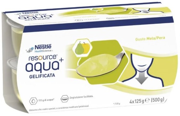 RESOURCE AQUA ACQUA GELIFICATA+APPLEPEAR CUP 6 4X125 G - Farmacia Artemisia di Montecuollo Dott. Angelo snc