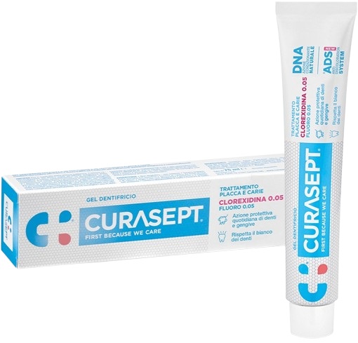 CURASEPT DENTIFRICIO 0,05 75 ML ADS+DNA - Farmacia Artemisia di Montecuollo Dott. Angelo snc
