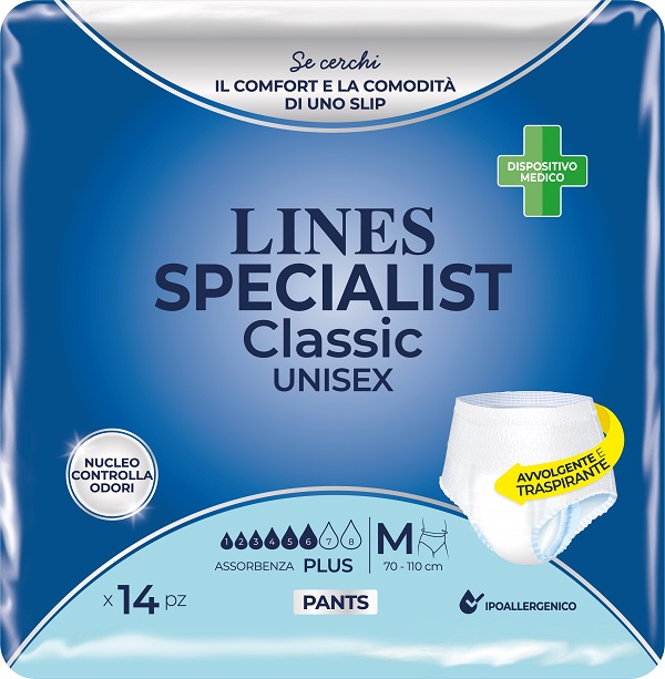 LINES SPECIALIST CLASSIC PANTS PLUS M 14 PEZZI - Farmacia Artemisia di Montecuollo Dott. Angelo snc