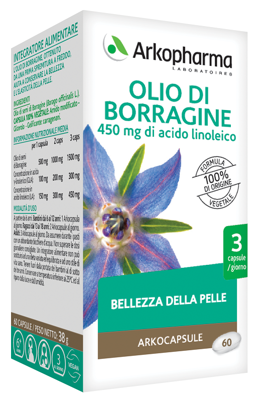 ARKOPHARMA OLIO DI BORRAGINE 60 PERLE - Farmacia Artemisia di Montecuollo Dott. Angelo snc