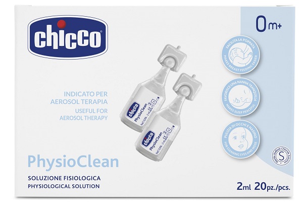 SOLUZIONE FISIOLOGICA PER AEROSOL CHICCO PHYSIOCLEAN 20 X 2 ML - Farmacia Artemisia di Montecuollo Dott. Angelo snc