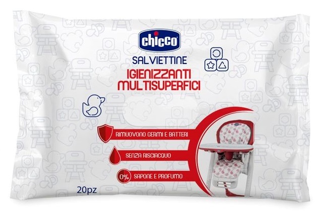 CHICCO SALVIETTINE IGIENIZZANTI 20 PEZZI - Farmacia Artemisia di Montecuollo Dott. Angelo snc