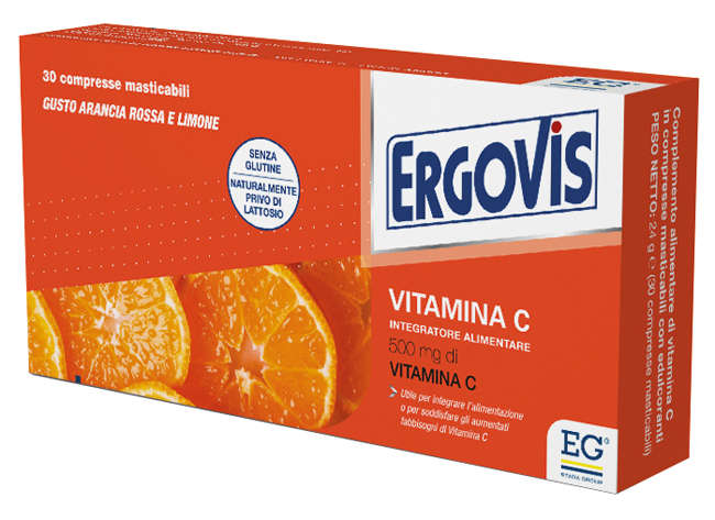 ERGOVIS VITAMINA C 500MG 30 COMPRESSE MASTICABILI - Farmacia Artemisia di Montecuollo Dott. Angelo snc