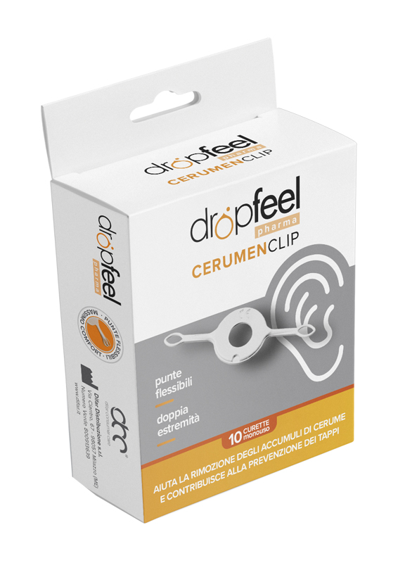 DROPFEEL CERUMEN CLIP CURETTA AURICOLARE PER RIMOZIONE CERUME 10 PEZZI - Farmacia Artemisia di Montecuollo Dott. Angelo snc