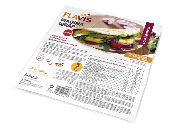 FLAVIS PIADINA WRAP APROTEICA 3 PEZZI DA 80 G - Farmacia Artemisia di Montecuollo Dott. Angelo snc