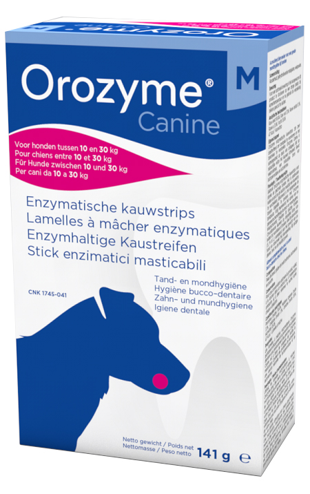 OROZYME CANINE STRISCE ENZIMATICHE MASTICABILI PER CANI DI TAGLIA MEDIA - Farmacia Artemisia di Montecuollo Dott. Angelo snc