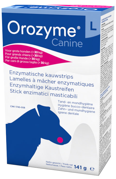 OROZYME CANINE STRISCE ENZIMATICHE MASTICABILI PER CANI DI TAGLIA GRANDE - Farmacia Artemisia di Montecuollo Dott. Angelo snc