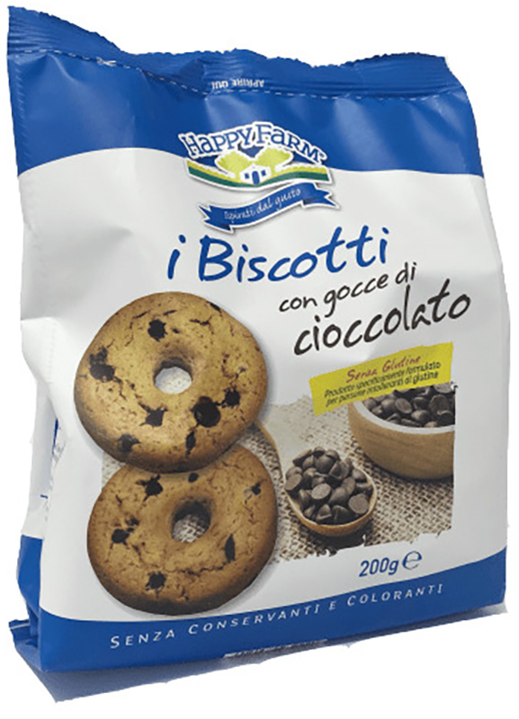 HAPPY FARM BISCOTTI GOCCE CIOCCOLATO 200 G - Farmacia Artemisia di Montecuollo Dott. Angelo snc