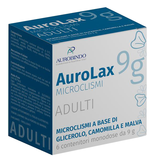 MICROCLISMI PER ADULTI AUROLAX 6 CONTENITORI 9 G - Farmacia Artemisia di Montecuollo Dott. Angelo snc