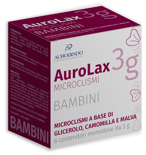 MICROCLISMI PER BAMBINI AUROLAX 6 CONTENITORI 3 G - Farmacia Artemisia di Montecuollo Dott. Angelo snc