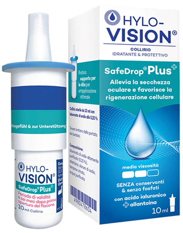 HYLOVISION SAFE DROP PLUS COLLIRIO IDRATANTE E PROTETTIVO 10 ML - Farmacia Artemisia di Montecuollo Dott. Angelo snc