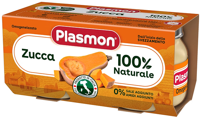 PLASMON OMOGENEIZZATO ZUCCA 2 X 80 G - Farmacia Artemisia di Montecuollo Dott. Angelo snc