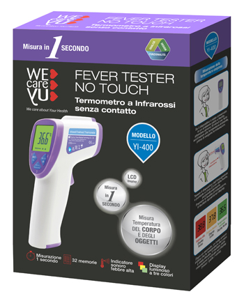 TERMOMETRO A INFRAROSSI SENZA CONTATTO WECAREYU FEVER TESTER NO TOUCH 1 PEZZO - Farmacia Artemisia di Montecuollo Dott. Angelo snc