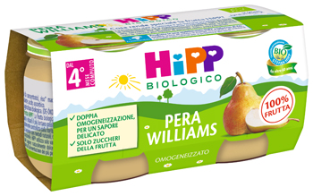 HIPP BIO OMOGENEIZZATO PERA WILLIAMS 2 X 80 G - Farmacia Artemisia di Montecuollo Dott. Angelo snc