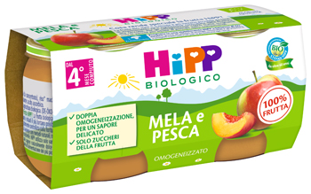 HIPP BIO OMOGENEIZZATO MELA/PESCA 2 X 80 G - Farmacia Artemisia di Montecuollo Dott. Angelo snc