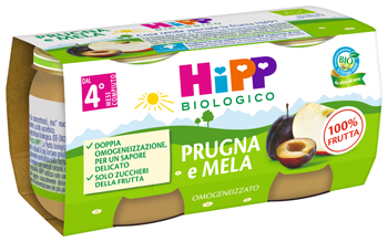HIPP BIO OMOGENEIZZATO PRUGNA E MELA 2 X 80 G - Farmacia Artemisia di Montecuollo Dott. Angelo snc
