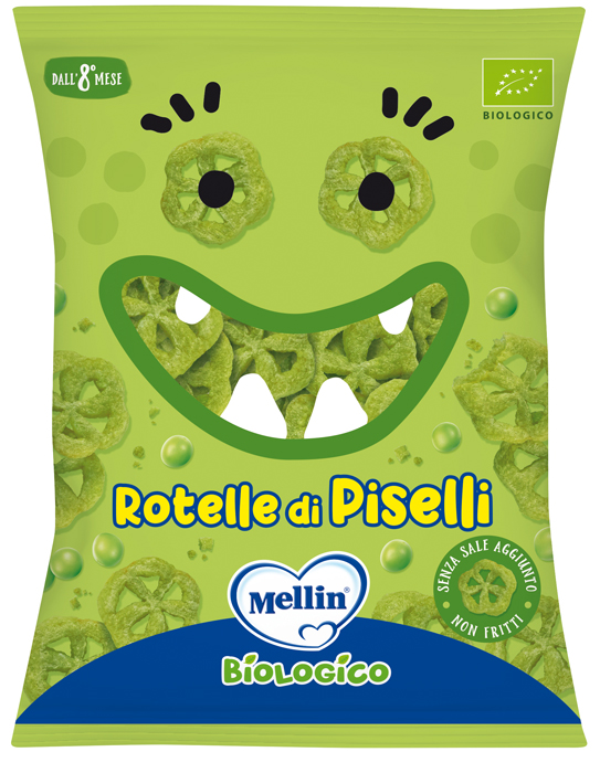 MELLIN SNACK BIO ROTELLE PISELLI 20 G - Farmacia Artemisia di Montecuollo Dott. Angelo snc