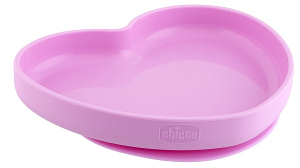 CHICCO PIATTO CUORE VENTOSA SILICONE ROSA - Farmacia Artemisia di Montecuollo Dott. Angelo snc