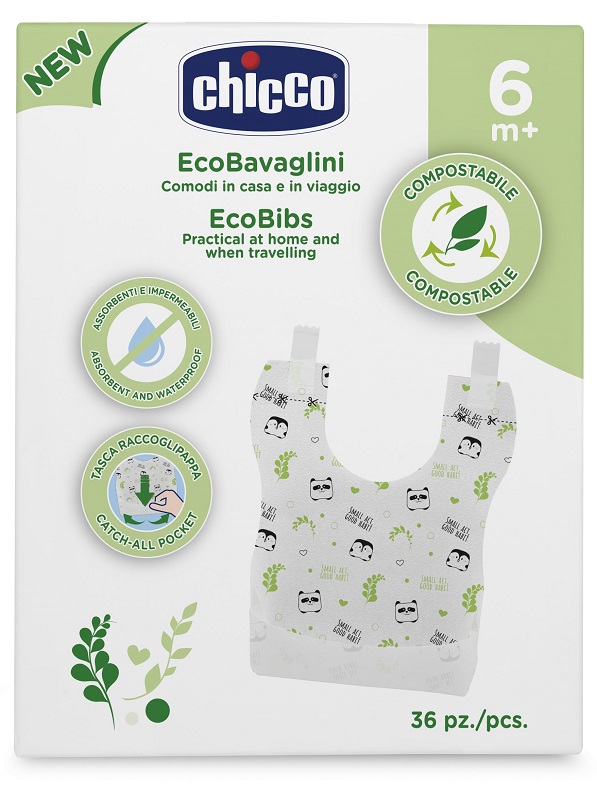 CHICCO BAVAGLINI MONOUSO COMPOSTABILI 36 PEZZI - Farmacia Artemisia di Montecuollo Dott. Angelo snc