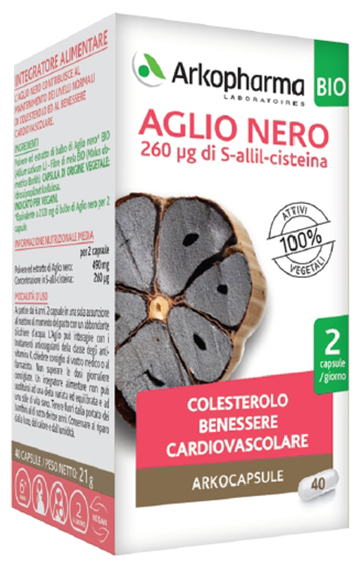 ARKOCAPSULE AGLIO NERO BIO 40 CAPSULE - Farmacia Artemisia di Montecuollo Dott. Angelo snc