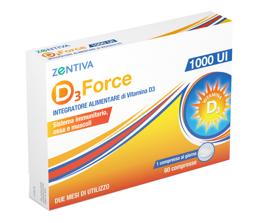 D3 FORCE ZENTIVA 1000UI 60 COMPRESSE - Farmacia Artemisia di Montecuollo Dott. Angelo snc