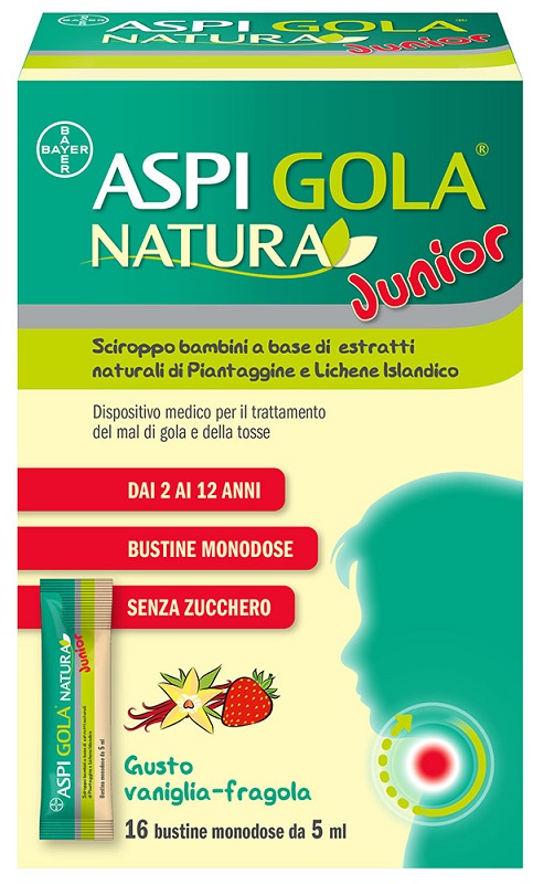 ASPI GOLA NATURA JUNIOR 16 BUSTINE MONODOSE DA 5 ML - Farmacia Artemisia di Montecuollo Dott. Angelo snc