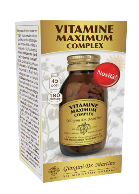 VITAMINE MAXIMUM COMPLEX 180 PASTIGLIE - Farmacia Artemisia di Montecuollo Dott. Angelo snc