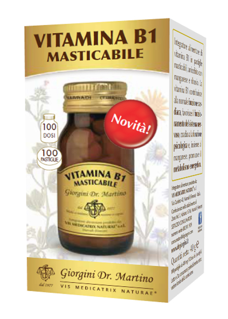 VITAMINA B1 MASTICABILE 100 PASTIGLIE - Farmacia Artemisia di Montecuollo Dott. Angelo snc