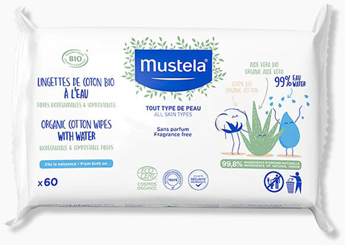 MUSTELA SALVIETTE ACQUA COT BIO 60 PEZZI - Farmacia Artemisia di Montecuollo Dott. Angelo snc