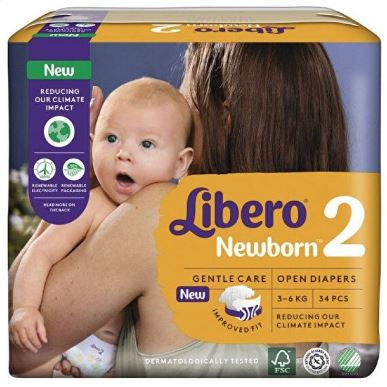 LIBERO NEWBORN PANNOLINO PER BAMBINO TAGLIA 2 3-6 34 PEZZI - Farmacia Artemisia di Montecuollo Dott. Angelo snc