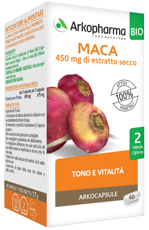 ARKO CAPSULE MACA BIO 40 CAPSULE - Farmacia Artemisia di Montecuollo Dott. Angelo snc