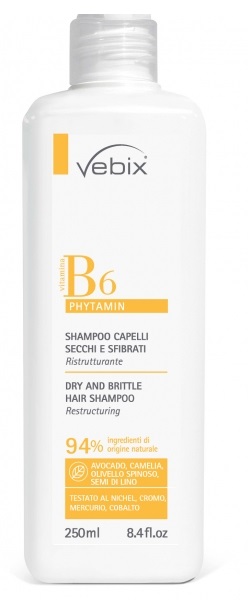 VEBIX PHYTAMIN B6 SHAMPOO CAPELLI SECCHI SFIBRATI RISTRUTTURANTE 250 ML - Farmacia Artemisia di Montecuollo Dott. Angelo snc