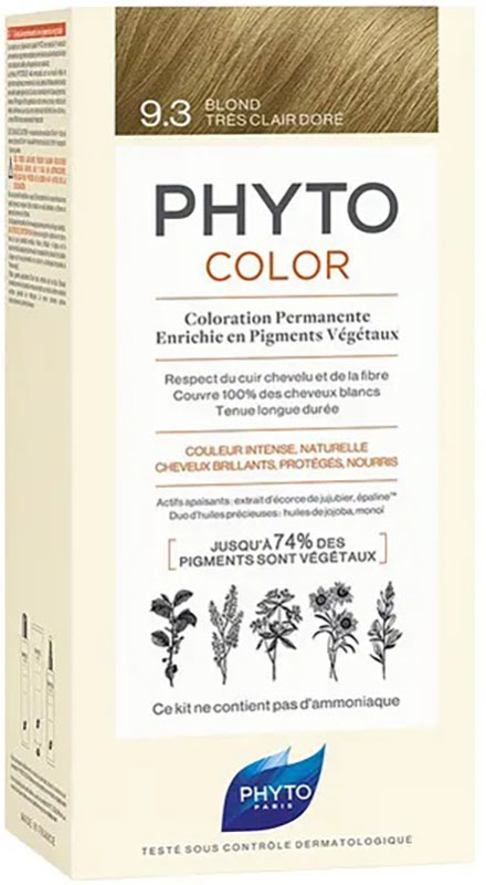 PHYTOCOLOR 9,3 BIONDO CHIARISSIMO DORATO LATTE 50 ML + CREMA 50 ML + MASCHERA 12 ML - Farmacia Artemisia di Montecuollo Dott. Angelo snc