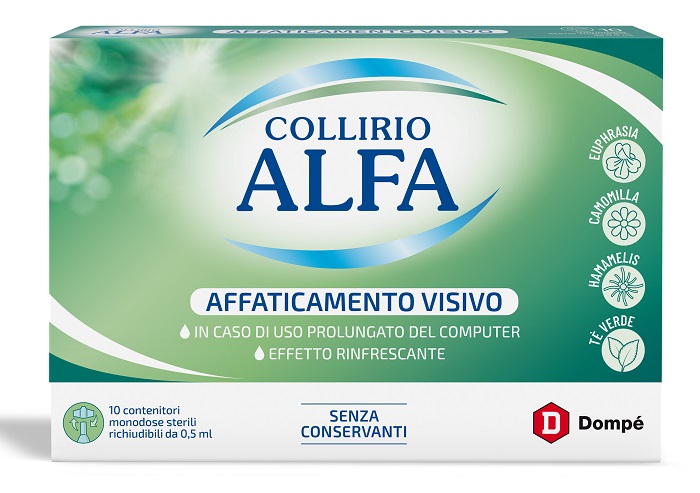 COLLIRIO ALFA AFFATICAMENTO VISIVO 10 PEZZI MONODOSE - Farmacia Artemisia di Montecuollo Dott. Angelo snc