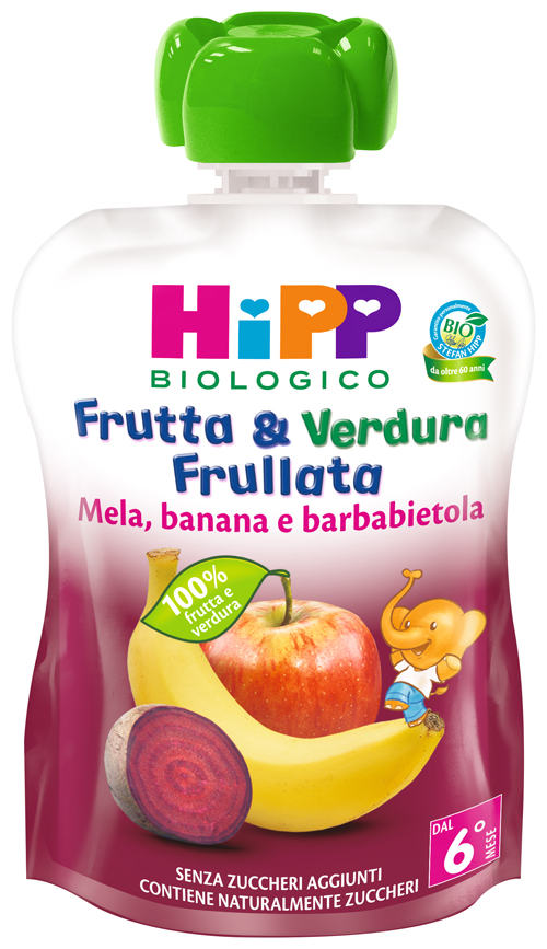 HIPP BIO FRUTTA & VERDURA MELA BANANA BARBABIETOLA 90 G - Farmacia Artemisia di Montecuollo Dott. Angelo snc
