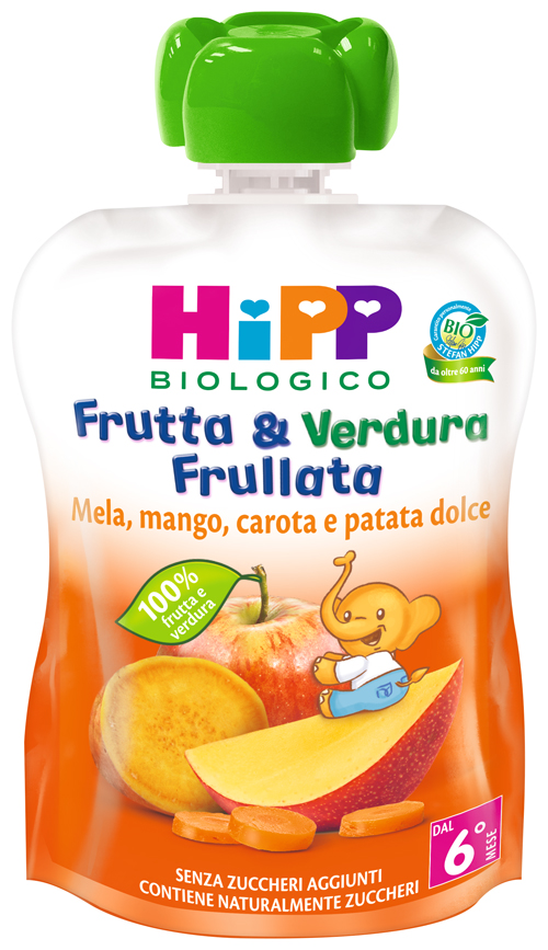 HIPP BIO FRUTTA & VERDURA MELA MANGO CAROTA PATATA DOLCE 90 G - Farmacia Artemisia di Montecuollo Dott. Angelo snc