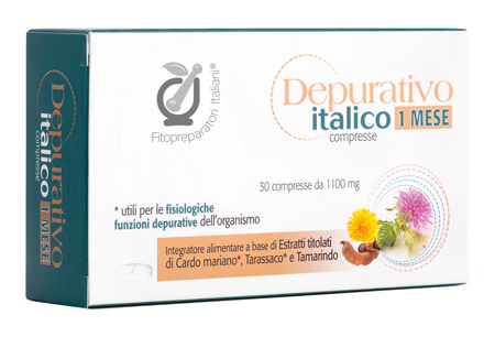 FITOPREPARATORI ITALIANI DEPURATIVO ITALICO 30 COMPRESSE - Farmacia Artemisia di Montecuollo Dott. Angelo snc