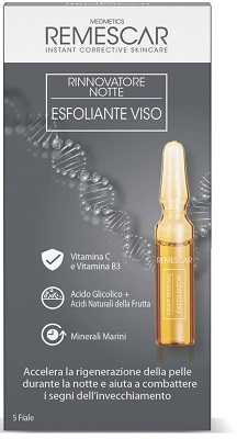 REMESCAR RINNOVATORE NOTTE ESFOLIANTE VISO 5 FIALE X 2 ML - Farmacia Artemisia di Montecuollo Dott. Angelo snc