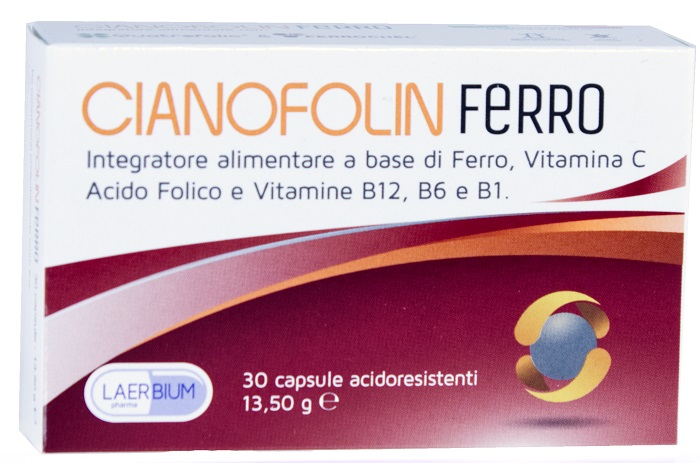 CIANOFOLIN FERRO 30 CAPSULE ACIDORESISTENTI - Farmacia Artemisia di Montecuollo Dott. Angelo snc