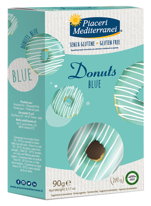 PIACERI MEDITERRANEI DONUTS BLUE 90 G - Farmacia Artemisia di Montecuollo Dott. Angelo snc