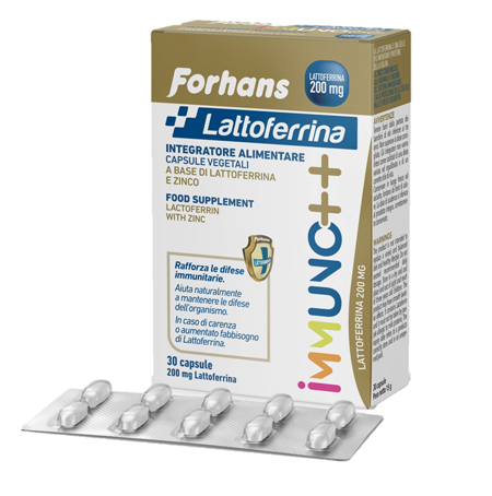 FORHANS LATTOFERRINA IMMUNO++ 200 MG LATTOFERRINA 30 CAPSULE - Farmacia Artemisia di Montecuollo Dott. Angelo snc