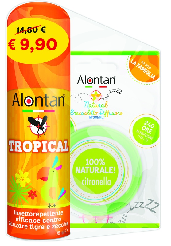 BI PACK TROPICAL SPRAY 75 ML + BRACCIALETTO DIFFUSORE - Farmacia Artemisia di Montecuollo Dott. Angelo snc