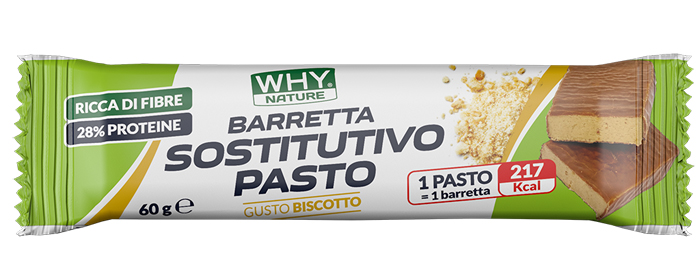 WHYNATURE BARRETTA SOSTITUTIVA PASTO BISCOTTO RICOPERTA CIOCCOLATO AL LATTE 60 G - Farmacia Artemisia di Montecuollo Dott. Angelo snc