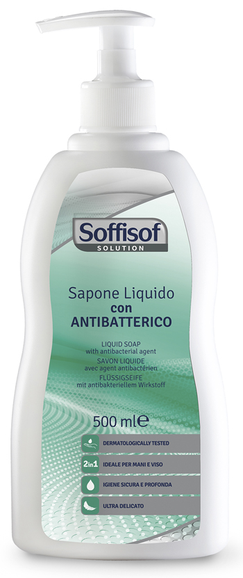 SOFFISOF SOLUTION SAPONE LIQUIDO ANTIBATTERICO 500 ML - Farmacia Artemisia di Montecuollo Dott. Angelo snc