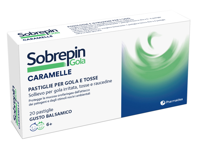 SOBREPIN GOLA CARAMELLE 20 PASTIGLIE GUSTO BALSAMICO - Farmacia Artemisia di Montecuollo Dott. Angelo snc